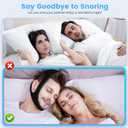 Snoring Chin Strap Comfortable Universal Snoring Devices Adjustable Effective Stop Snoring Sleep Snore Reducing Aid for Women and Men (Black)