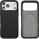Leather Phone Case for iPhone 17 Pro Max,Magnetic Attraction,Camera Protection,Slim Wireless Charging Phone Case 6.9inch (Black)
