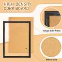 DOLLAR BOSS Cork Board for Office 36 X 24 Inches Cork Boards for Walls Bulletin Board, Decorative Hanging Pin Board Rustic Wooden Frame Vision Board Cork Notice Board for Office Home Decor, Black