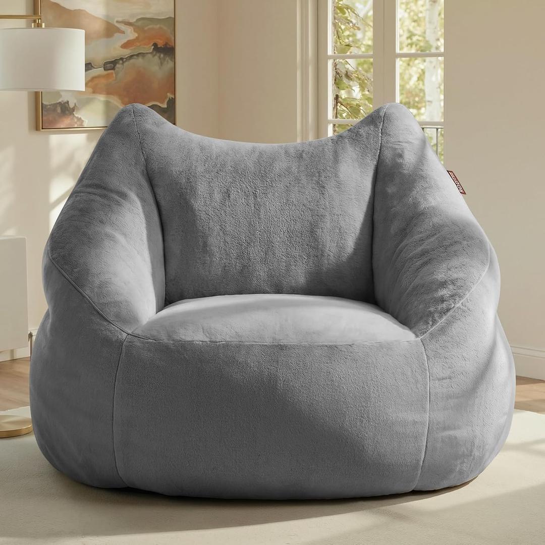 Relefree Cafy Bean Bag Chair for Adults,Oversized Reading Chair with Armrests,Memory Foam Filling Comfy Chair,Giant Cozy Adult Bean Bag Chair,Large Lazy Living Room Chair for Bedroom,Reading Nook