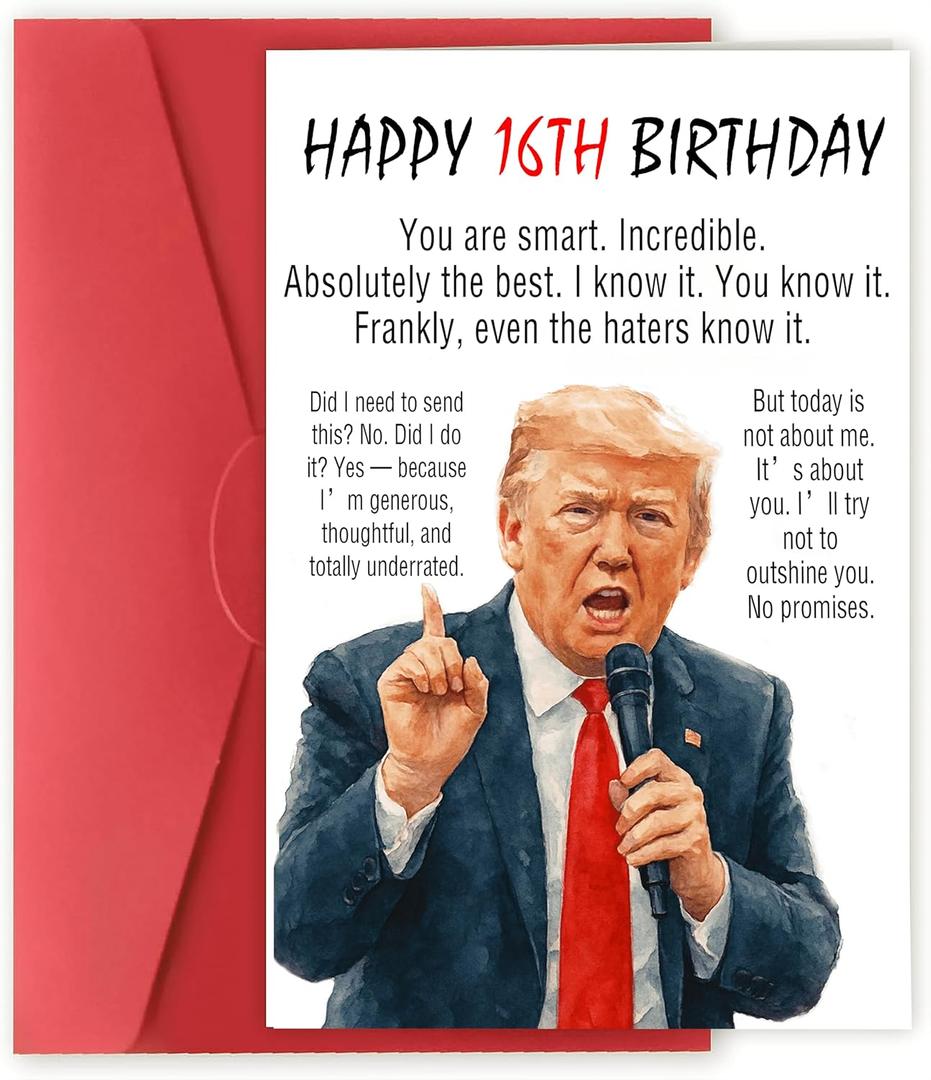 3 x Funny 16th Birthday Card for Men Women, Humorous Greeting Card for Dad Mom Friend, Unique Birthday Gifts for Husband Wife, Light-Hearted Bday Ideas for Him Her (01)