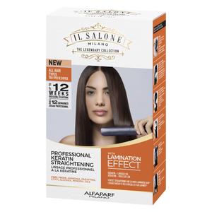 Il Salone Milano At Home Keratin Hair Treatment with Lamination Effect - Hair Smoothing Straightening Kit - Anti-Frizz Treatment for All Hair Types - Heat Protection - Long-Lasting