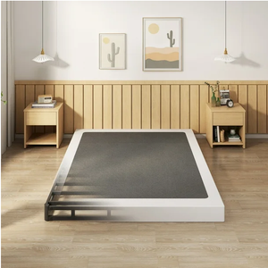 Maenizi 4 inch Full Box Spring Bed Base, 3000 lbs Heavy Duty Metal Mattress Foundation with Fabric Cover, Easy Assembly, Black