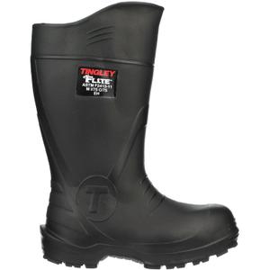 Tingley Flite 27251 Safety Toe Knee Boot with Cleated Outsole, Mens 8 / Womens 10, Black (10 Women/8 Men)