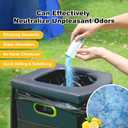 Ann Katy Super Absorbent Polymer 30 Packs,Portable & Fast-Absorbing Camp Toilet Chemicals Gel with 5 Gallon Bucket Toilet Luggable Drawstring Bag, Emergency Toilet Bag&Potty Gel