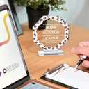 4 x Yopyame Acrylic Boss Day Gifts - Boss Gift for Men Women, Acrylic Male Female Boss Desk Keep Paperweight, Boss Appreciation Plaque, Clear Desk Decorative Sign for Home Office, Going Away Gift for Boss