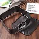 1 Piece Square Springform Cake Tin for Baking Non Stick, Pudding Pan, Bake Tin for Cake, Carbon Steel, 22 cm