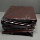 Yexiya 4 Pcs Vintage Hardback 3 Ring Binder Planner Portfolio Leather Round Ring Binder Organizer Holds 200 Sheets with 2 Inner Pockets, 13 x 10 Inch(1.5 Inch, Brown)