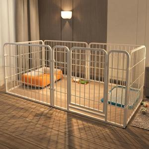 Dog Fence，Puppy playpen，Metal playpen with gate，Freely combinable, Easy to Install，Indoor Outdoor ，Dog Pen Indoor(47 * 24 * 24IN-6PSC)