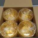 Yungyan 200 Pack Disposable Clear Plastic Bowls for Christmas Party 6oz Hard Plastic Salsa Dessert Ice Cream Candy Fruit Small Glitter Bowls for Wedding Baby Shower Birthday Supplies(Gold)