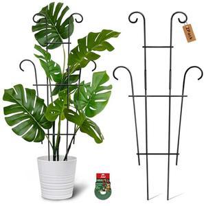 Xeeol Plant Trellis for Potted Plants 2p, Larger 23in Garden Trellis for Climbing Plants Indoor Outdoor, Rustproof House Plant Support Stakes for Pothos Hoya Ivy Flower