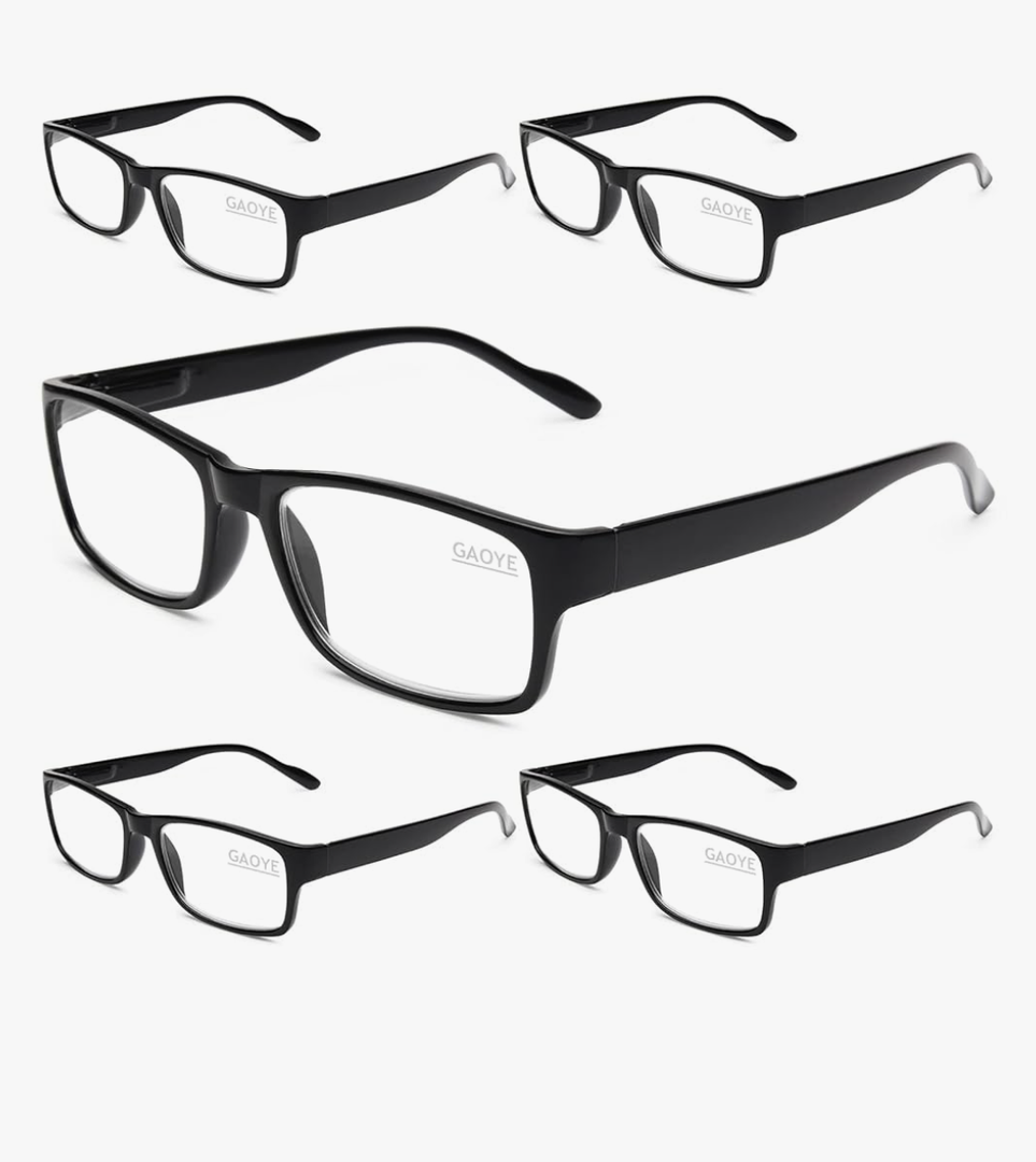 Gaoye Professional Reading Glasses for All Day - Computer Readers with Blue Light Protection - Value Pack +1.5
