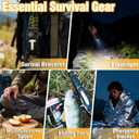 Lihome Survival Kit Advent Calendar 2025  24-in-1 Emergency Survival Kit with Tools, Flashlight, Paracord, Carabiners, First Aid Gear for Men, Outdoor, Camping, Hiking, Hunting