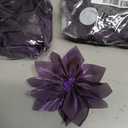 Huralona 8pcs Organza Ribbon Flowers Chiffon Flowers 4.5"/11.5cm for Crafts Wedding Decor DIY Flower for Headpiece Appliques (Purple) 2 Packs