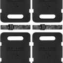 Yes4All Attachable Rucking Weight for Backpack, Cast Iron Training Weight Plate with Quick-Attach Strap Slots, Ergonomic Rounded Handle for Weighted Walking, Hiking, Rucking (40LB)