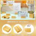 Maitys 25pcs Gold Table Number Holders Wooden Place Card Holders 1.97inch Square Wooden Menu Display Stands for Wedding Fall Thanksgiving Party Decoration, Restaurant Banquet Events