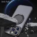 Magnetic Stand Case for iPhone 14 Pro [with 2 Tempered Glass Film] [360 Rotation Magnetic Stand] [Compatible with Magsafe] Military-Grade Drop Protection Case, Black