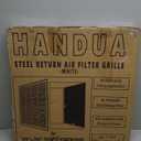 Fits 20x20 Duct Opening | Filter Included Steel Return Air Filter Grille by Handua [Removable Door] | Vent Cover Filter Grill | White | Outer Dimensions: 22 5/8"W X 22 5/8"H