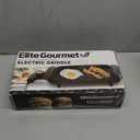 Elite Gourmet EGR8152 Electric 9.75" x 7" Personal Compact Griddle, Cool-touch Handles Non-Stick Surface, Removable/Adjustable Thermostat, Black