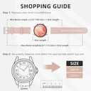 3 x WalkerFit Genuine Leather Quick Release Watch Band 20mm/22mm, Soft Leather Replacement Strap for Men & Women, Classic Elegant Wristband Compatible with Most Smart Watches (Blue/Pink)