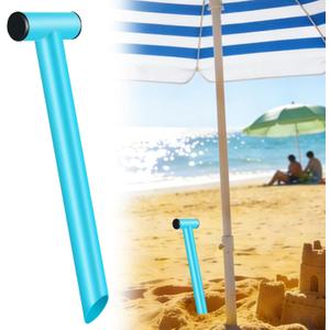 Stainless Steel Sand Digger Tool,T Bar Sand Gopher Tool Beach Umbrella Hole Maker for 15 Holes Heavy Duty Auger Alternative Necessary Beach Accessories
