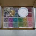 REVKI 8 * 10mm Glass Beads Bracelet Making Kit,500pcs 24 Colors Rice Shaped Natural Bamboo Crystal Beads for Jewelry Making,Teardrop Glass Beads for DIY Necklace Crafts