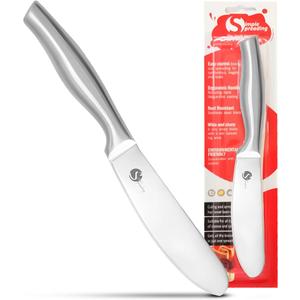 Sandwich Spreader Knife Set for Versatile Spreading and Cutting Crinkle Cutter, Cheese Knife, Charcuterie Boards Accessories, Butter Spreader Knife, Crinkle Cutter for Veggies