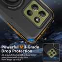 Compatible for Motorola Moto G 5G/Play 4G 2025 Phone Case, Metal Ring Holder Kickstand/Stand Silicone Protective Cover Case for Motorola Moto G 5G/Play 4G 2025 - Black