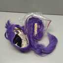 morvally 33.5 Inches Purple Long Braided Ponytail Wig - Anime Cosplay Wigs for Halloween Costume Party (Purple)