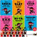 Sticky Stress Relief Valentines with Cards for Kids School Party Favor, Flying Elastic Slingshot Valentines Cards Gifts for Boys Girls Classroom Exchange, 24 Packs (Blue)