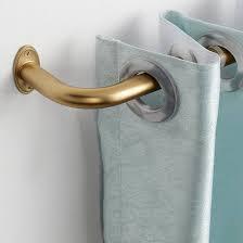 Room Darking Curtain Rod, 2853 Inch Adjustable Window Curtain Rods Wrap Around 1inch Diameter Single Splicing Curtain Rod, Warm Gold
