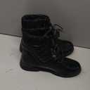 Vepose Women's Combat Ankle Boots Lace up Comfortable Short Booties Low Heel (8.5, Black)