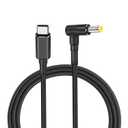PNGKNYOCN 100W PD USB C to DC 5.5mm x 2.5mm Power Cord，90 Degree DC 5.5 x 2.5mm Male to USB Type C Male Power Charging Cable for PD Charger and PD Power Bank（1.8M）