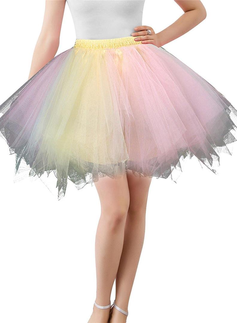 Adult Women 80's Tutu Skirt Layered Tulle Petticoat Halloween Tutu.xl to xxl