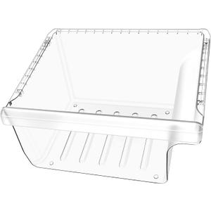 UPGRADED DA97-08692B Refrigerator Crisper Drawer Compatible with Samsung Refrigerator Drawer Replacement Part RS25J500DSR RS25J500DSG RS261MDRS RS25H5000SR Samsung Fridge Drawers Replacement Bin Lower