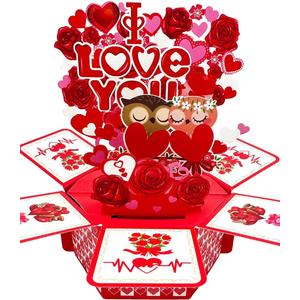 Pop Up Valentines Card, 3D Valentines Day Gift Cards, Valentines Day Gifts