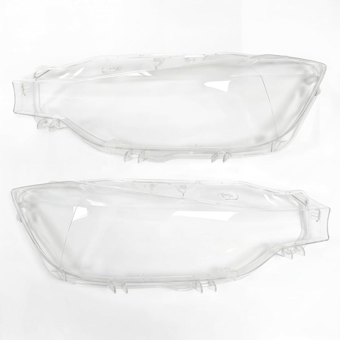 1 Pair Left and Right Car Front Headlight Headlamp Lens Cover PC Shell for 2012 2013 2014 2015 2016 BMW 3 Series F30