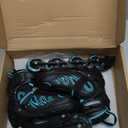 MammyGol Adjustable Inline Skates for Kids Boys Girls Youth Beginner with Light up Wheels Ages 4-16 (Black)