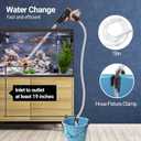Yaubay 132GPH Manual Aquarium Gravel Cleaner, Fish Tank Siphon Vacuum Cleaner with Adjustable Water Flow for Cleaning Dirt, Water Change & Wash Sand Aquarium Cleaning Tools