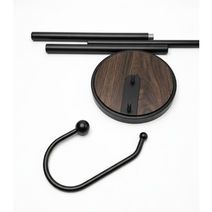 Walnut Wood Toilet Roll Paper Holder, Nordic Tissue Rack, Easy Install Roll Storage Rack for Toilet Bathroom Kitchen