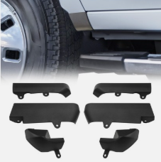 FormiPow Mud Flaps Delete for 2020 2021 2022 2023 2024 2025 2026 Chevy Silverado 2500/ 3500HD, ABS NoDrill Splash Guards, Protects Against Mud, Rocks, and Debris, Front & Rear Fender Liner (6PCS)