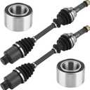 Rear Left or Right CV Axle & Wheel Bearing Kit for Polaris Sportsman 400 450 500 570 800 & Hawkeye 2x4 2006 2007 2008 2009 2010 2011 2012 2013 2014 2015, 2 CV Axles and 2 Wheel Bearings