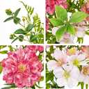 Hollyone 2Pcs Dahlia Artificial Flowers Bouquets Pink Fake Spring Wildflowers Silk Floral Arrangements Wedding Bride Bouquets Faux Flowers for Home Kitchen Office Table Centerpieces Wedding Decor