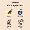 Bocce's Bakery Oven Baked PB & Banana Recipe Treats for Dogs, Wheat-Free Dog Treats, Made with Real Ingredients, Baked in The USA, Natural Peanut Butter & Banana Biscuits, 14 oz (EXP 03/01/27)