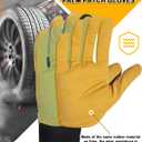 4 x RIGWARL Upgraded Work Gloves Men with Wear-resistant Rubber Patch on Palm, Gardening Gloves Thickened Padding for Protection, Safety Work Gloves Women Tear resistant for yard, Mechanics, Construction (Medium, Premium Black- (95% Wear-resistant, M))