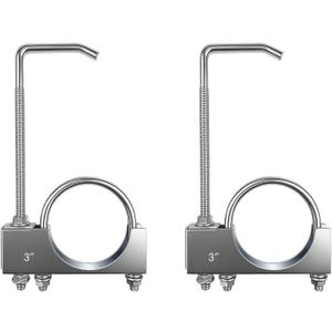 Exhaust Clamp with Hanger fit 3 Inch Universal Exhaust Pipe Rear Muffler Hanger Exhaust for Car Truck Exhaust Pipe (2PCS)