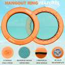 Inflatable Dock Floating Platform, 8FT Inflatable Water Hammock Floating Deck 10FT Round Floating Ring for Adults Tanning Pool Lounger Platform Mat for Beach Lake Party Dock Boat