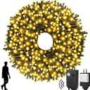 Motion Sensor Music Christmas Lights Outdoor Indoor, 108FT 300LED Christmas Tree Lights, Warm White Christmas String Lights for Tree Party Decorations