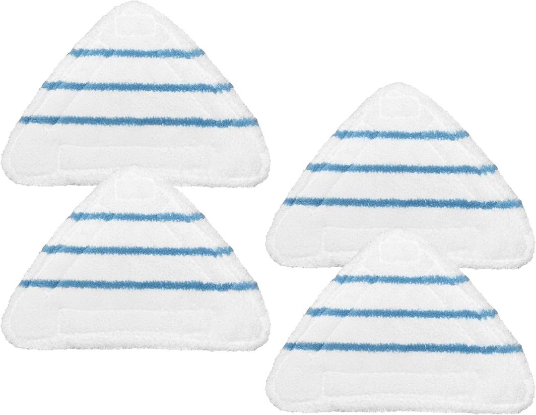 4 Pack Reusable Mop Pads Compatible with True & Tidy STM-500, STM-700 Steam Mops, Refills for Turonic ST3 Steam Mop Microfiber Washable Pads, Cloths for Floor Cleaning, Scrubbing and Floor Caring