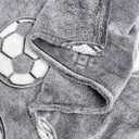 Sviuse Glow in The Dark Soccer Blanket Glow Soccer Blankets for Kids and Adults Soft Cozy Football Fans Gifts Sports Ball for Boys Men Throw Balls Decor (Glow Soccer, 50" X 60")